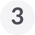 Number 3 in dark gray inside a white circle