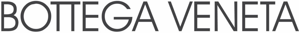 Bottega Veneta logo in bold uppercase sans-serif font