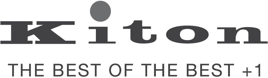 Kiton logo with bold serif type and tagline “The Best of the Best +1”