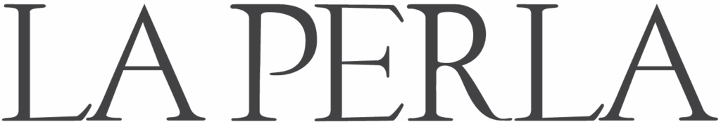 La Perla logo in refined serif font symbolizing Italian lingerie luxury.