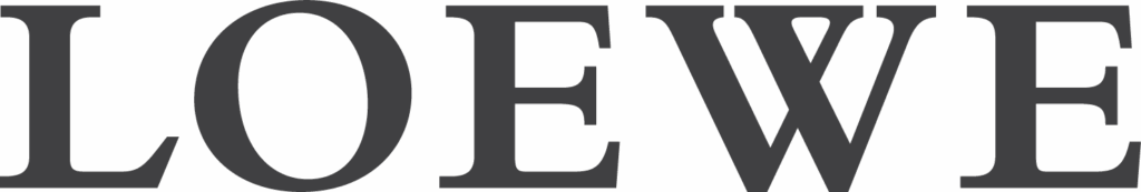 LOEWE logo in bold serif typeface representing Spanish luxury fashion.